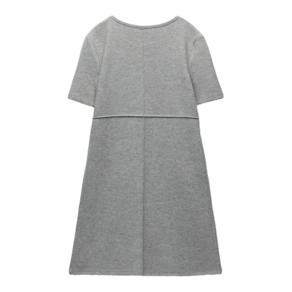 ZARA | Gray | BASIC SOFT DRESS - Picture 3 of 9